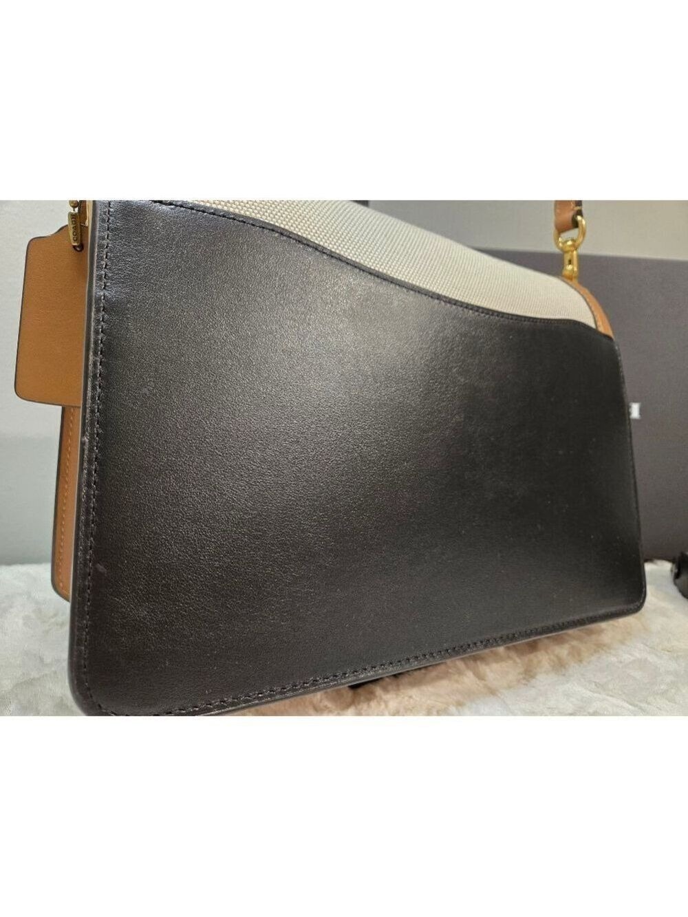 Coach Tabby Canvas Leather Flap Snap Shoulder Bag, NWT - Picture 8 of 16